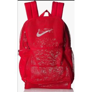 Nike Brasilia 9.0 Mesh Backpack Red Unisex Adult Gym Training Bag